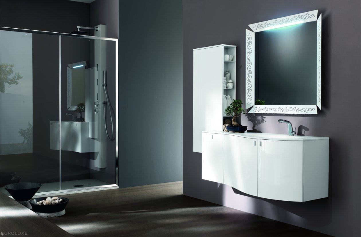 Topazio - white bathroom, Italian furniture, bathroom furniture, modern bath, bathroom interior, cabinets, Topazio