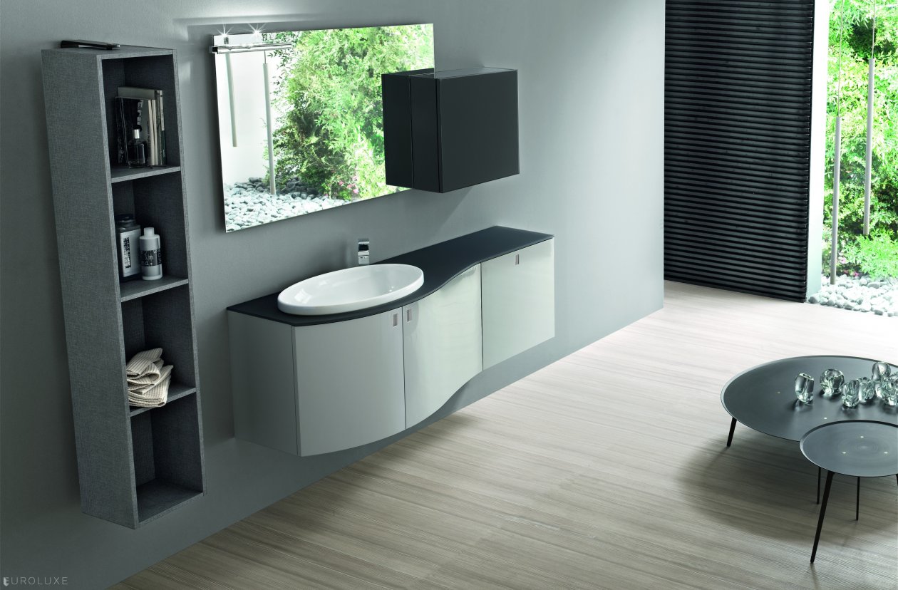 Topazio - bathroom furniture, white bathroom, Topazio, cabinets, modern bath, bathroom interior, Italian furniture