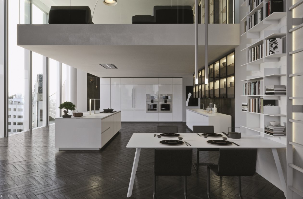 AK Project in White High Gloss Tecnlox - kitchen Chicago, ak project, chicago italian cabinets, urban interior, contemporary kitchen, arrital, dining furniture, modern design, modern kitchen cabinets, italian, arrital cabinets chicago