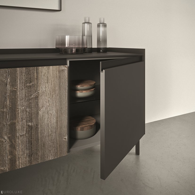 AK 05 in Abete Chalet Veneer & Piombo Laquer - italian, dining furniture, arrital cabinets chicago, modern design, modern kitchen cabinets, urban interior, arrital, chicago italian cabinets, ak project, contemporary kitchen, kitchen Chicago