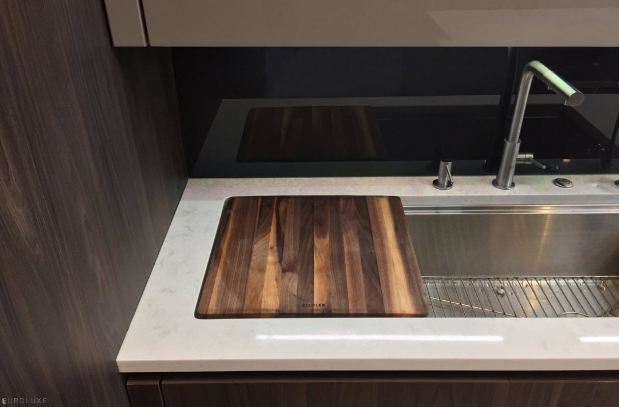 Chicago | East Village Kitchen & Master Bath - Modern laminated kitchen, Italian laminated cabinets