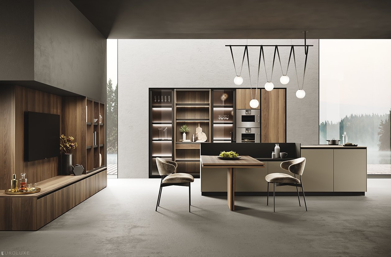 Menta Creta and Adige  - custom kitchen cabinets, modern kitchen, dining furniture, european kitchen, minimalistic kitchen, black kitchen, modern design, contemporary kitchen, urban interior, italian, kitchen cabinets, Miton cabinets chicago, wooden kitchen, Menta by Miton, Miton Chicago, kitchen Chicago