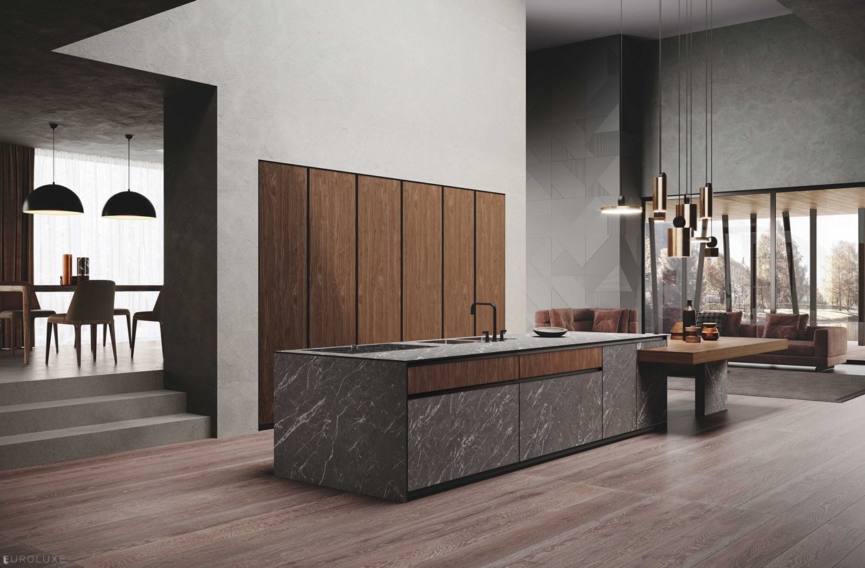 Avola - minimalistic kitchen, wooden kitchen, urban interior, italian, kitchen Chicago, kitchen cabinets, Avola by Binova, modern design, contemporary kitchen, dining furniture, black kitchen, Binova cabinets chicago, modern kitchen, custom kitchen cabinets, european kitchen