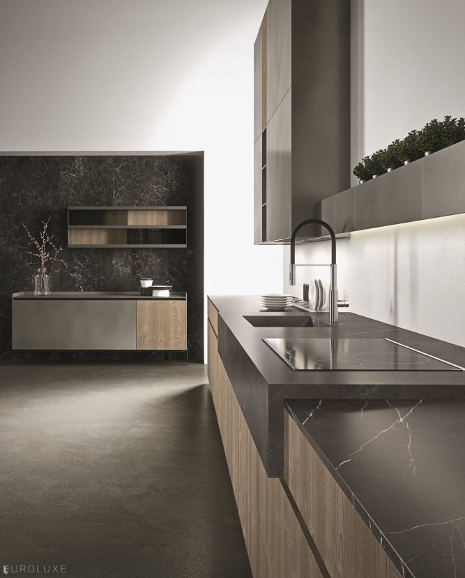 AK 05 in Abete Vigo Veneer and Metallic Lacquer - modern kitchen cabinets, arrital cabinets chicago, ak project, modern design, urban interior, italian, kitchen Chicago, dining furniture, contemporary kitchen, chicago italian cabinets, arrital