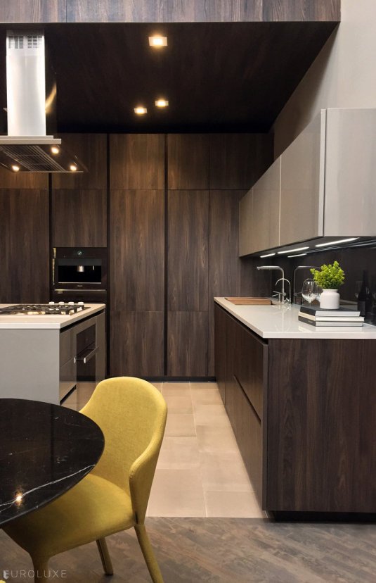 Chicago | East Village Kitchen & Master Bath - Modern laminated kitchen, Italian laminated cabinets