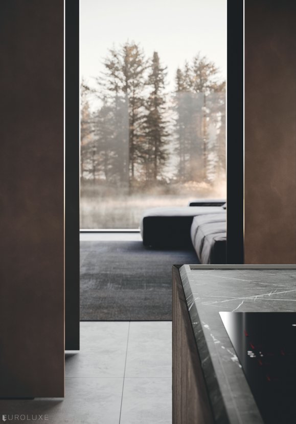 Bluna - black kitchen, european kitchen, Binova cabinets chicago, wooden kitchen, modern design, modern kitchen, urban interior, custom kitchen cabinets, italian, minimalistic kitchen, Bluna by Binova, contemporary kitchen, kitchen Chicago, dining furniture, kitchen cabinets