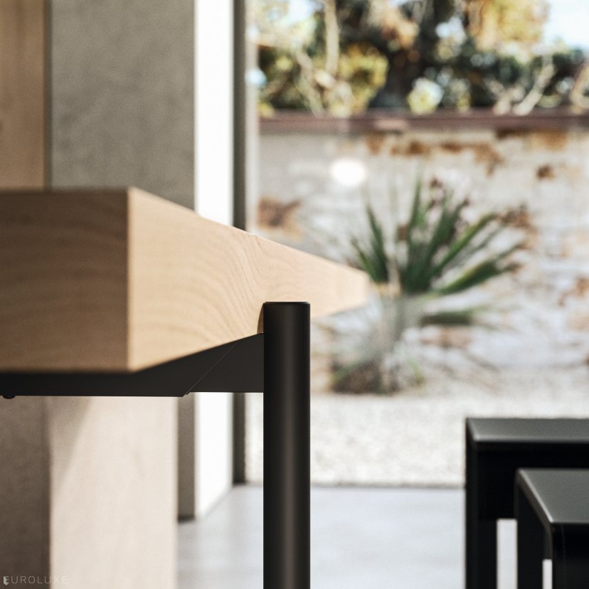 AK 04 in Biondo Veneer and Jasper Moka Stone - chicago italian cabinets, kitchen Chicago, dining furniture, arrital cabinets chicago, ak project, modern design, urban interior, modern kitchen cabinets, contemporary kitchen, arrital, italian