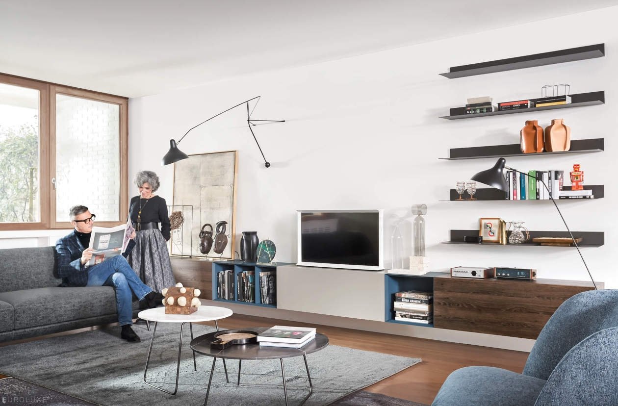 Eclectic Residence - italian modular entertainment system, modern media walls