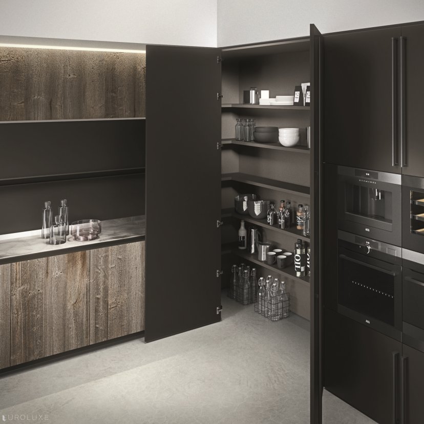 AK 05 in Abete Chalet Veneer & Piombo Laquer - arrital cabinets chicago, contemporary kitchen, urban interior, chicago italian cabinets, arrital, modern kitchen cabinets, italian, modern design, dining furniture, kitchen Chicago, ak project