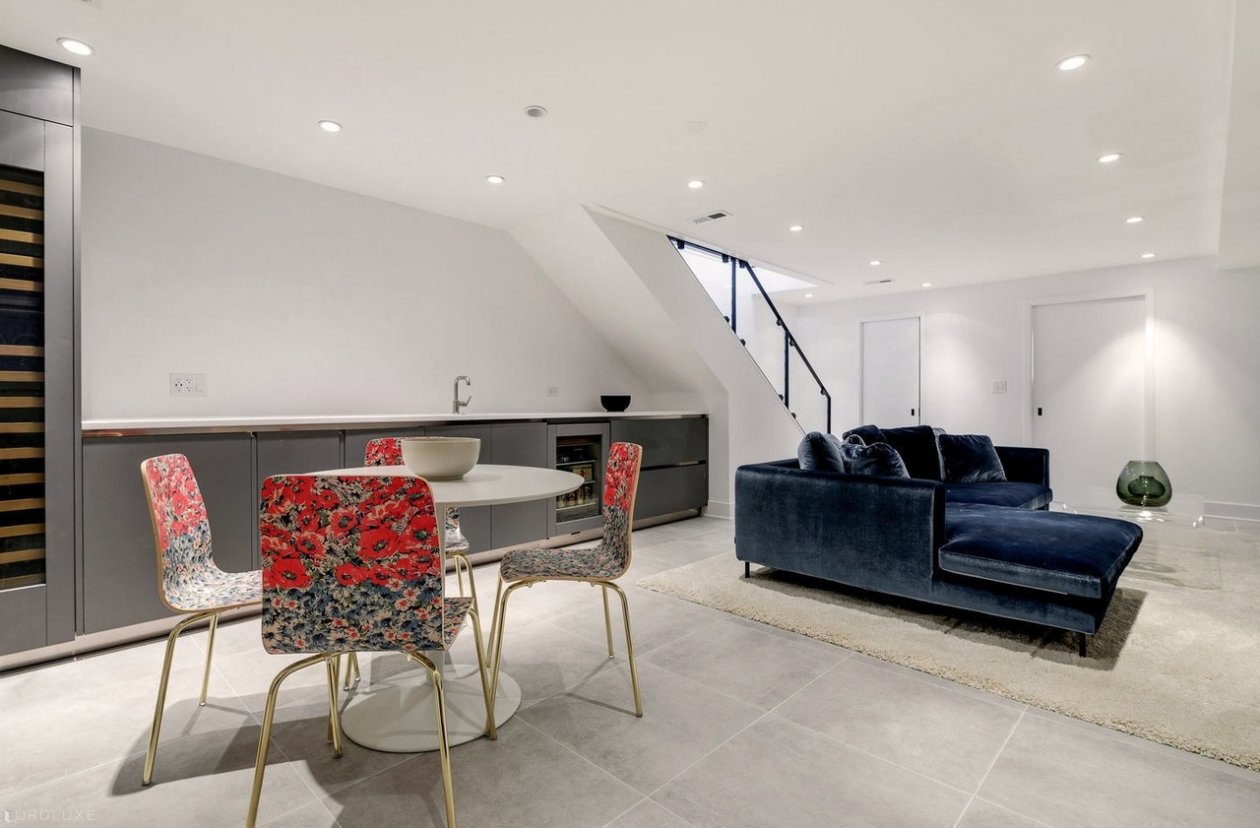 Chicago | Ukrainian Village Single Family Home  - white lacquered cabinets, italian lacquered kitchen, modern italian cabinets, grooved lacquered kitchen