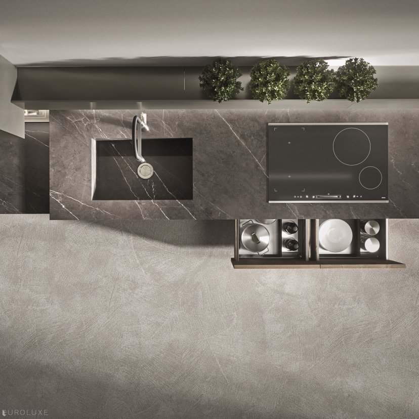 AK 05 in Abete Vigo Veneer and Metallic Lacquer - arrital cabinets chicago, modern design, urban interior, modern kitchen cabinets, chicago italian cabinets, dining furniture, ak project, arrital, contemporary kitchen, kitchen Chicago, italian