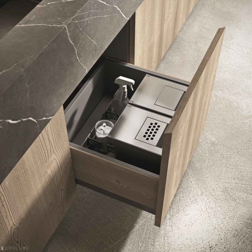 AK 05 in Abete Vigo Veneer and Metallic Lacquer - urban interior, italian, kitchen Chicago, contemporary kitchen, ak project, chicago italian cabinets, modern design, dining furniture, arrital, arrital cabinets chicago, modern kitchen cabinets