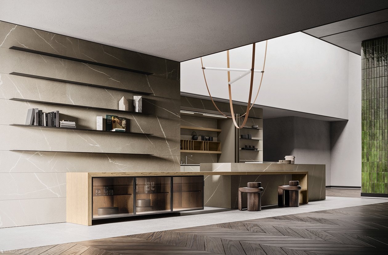 Materika - dining furniture, contemporary kitchen, Materika by Pedini, urban interior, modern design, kitchen cabinets, italian, minimalistic kitchen, modern kitchen, kitchen Chicago, pedini cabinets chicago, custom kitchen cabinets, european kitchen