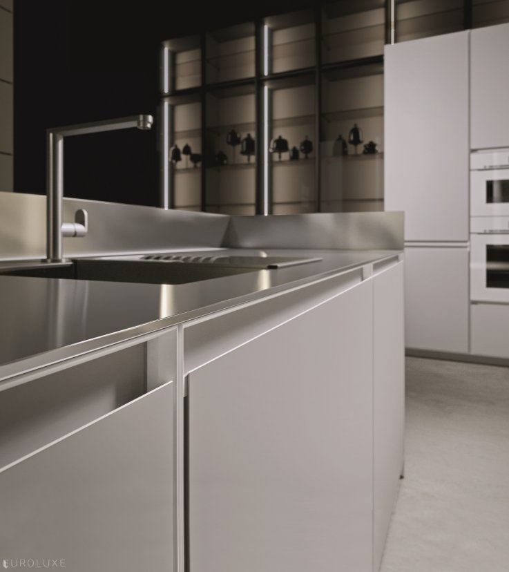 AK 08 in White Corian  - arrital cabinets chicago, european kitchen cabinets, italian cabinets, dining furniture, modern kitchen cabinets, kitchen Chicago, contemporary kitchen, ak project arrital, graphite kitchen, minimalistic kitchen, modern design, urban interior, italian, modular kitchen