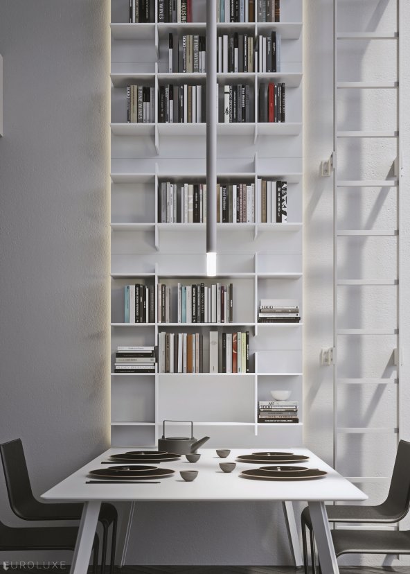 AK Project in White High Gloss Tecnlox - arrital, modern kitchen cabinets, chicago italian cabinets, urban interior, dining furniture, kitchen Chicago, ak project, italian, arrital cabinets chicago, modern design, contemporary kitchen