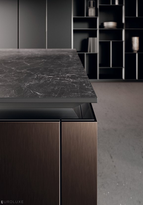 Bluna - Binova cabinets chicago, black kitchen, minimalistic kitchen, modern kitchen, contemporary kitchen, italian, Bluna by Binova, kitchen cabinets, wooden kitchen, european kitchen, urban interior, custom kitchen cabinets, kitchen Chicago, dining furniture, modern design