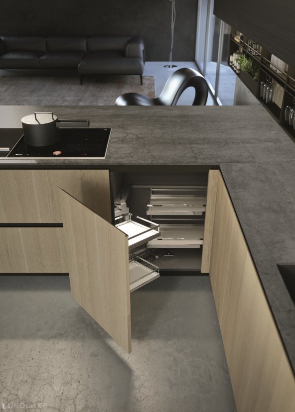 AK Project in Sesamo and Etna Textured Melamine - ak project, arrital, kitchen Chicago, urban interior, modern design, contemporary kitchen, chicago italian cabinets, modern kitchen cabinets, arrital cabinets chicago, italian, dining furniture