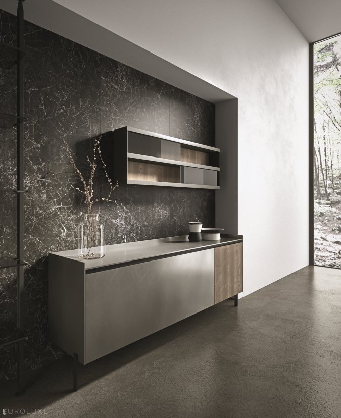 AK 05 in Abete Vigo Veneer and Metallic Lacquer - modern kitchen cabinets, kitchen Chicago, ak project, dining furniture, modern design, italian, urban interior, contemporary kitchen, chicago italian cabinets, arrital, arrital cabinets chicago