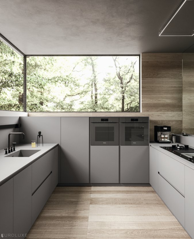 AK 04 in Fenix Verde Comodoro - arrital cabinets chicago, contemporary kitchen, modern kitchen cabinets, dining furniture, ak project, chicago italian cabinets, arrital, italian, urban interior, modern design, kitchen Chicago