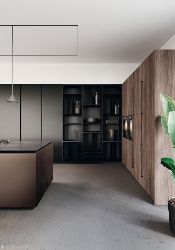 Bluna - wooden kitchen, custom kitchen cabinets, Bluna by Binova, contemporary kitchen, kitchen Chicago, urban interior, black kitchen, modern kitchen, modern design, minimalistic kitchen, european kitchen, italian, Binova cabinets chicago, dining furniture, kitchen cabinets
