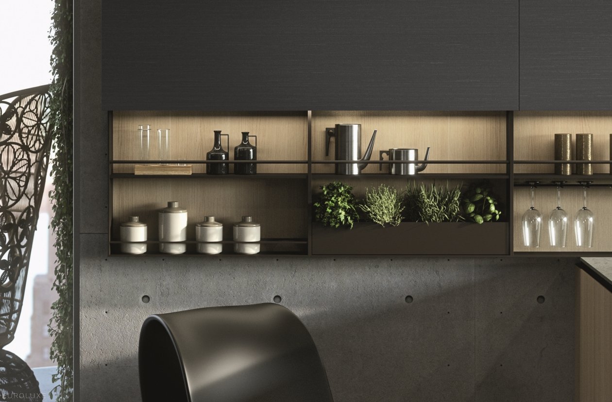 AK Project in Sesamo and Etna Textured Melamine - ak project, arrital cabinets chicago, modern kitchen cabinets, urban interior, modern design, arrital, chicago italian cabinets, kitchen Chicago, contemporary kitchen, italian, dining furniture