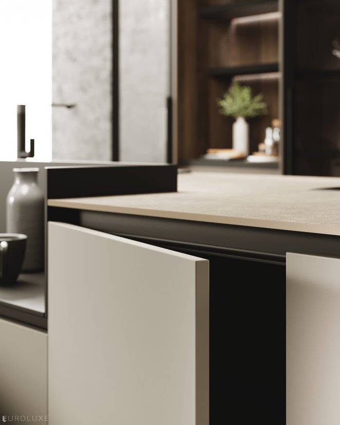 Menta Creta and Adige  - Miton Chicago, italian, kitchen Chicago, urban interior, kitchen cabinets, modern design, black kitchen, custom kitchen cabinets, dining furniture, minimalistic kitchen, wooden kitchen, contemporary kitchen, Miton cabinets chicago, modern kitchen, european kitchen, Menta by Miton