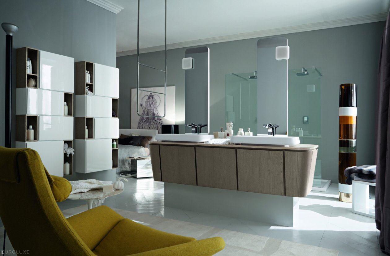 Suede - modern bathroom, deep bath, Suede bathroom, bathroom chandeliers, bathroom bidet, , bathroom doors, urban interior, shower, bathroom ensembles, Chicago furniture