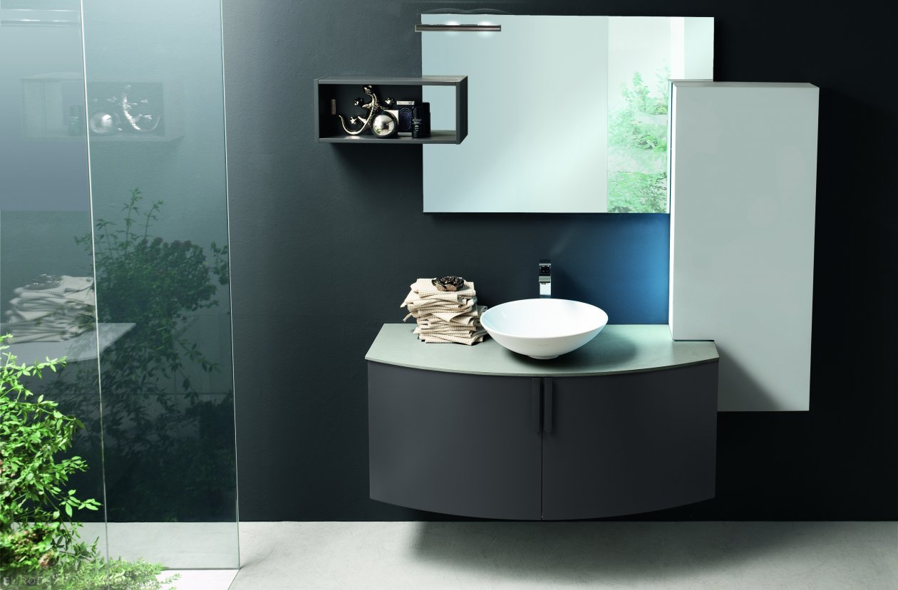 Topazio - bathroom furniture, white bathroom, modern bath, cabinets, bathroom interior, Topazio, Italian furniture