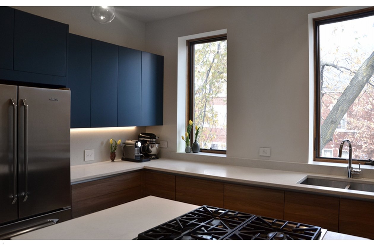 Chicago | Bucktown Kitchen - dining room interior, kitchen island, modern home, Bucktown Kitchen, interior design firm chicago, cabinets, wood furniture