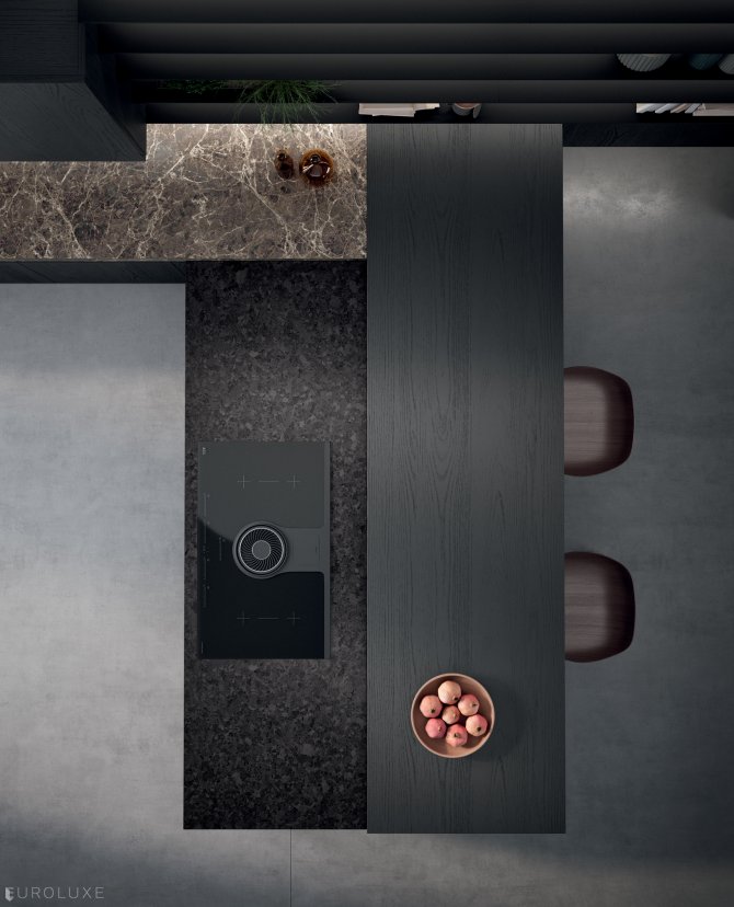 Bluna - urban interior, european kitchen, contemporary kitchen, dining furniture, Binova cabinets chicago, custom kitchen cabinets, minimalistic kitchen, modern design, Bluna by Binova, wooden kitchen, kitchen Chicago, modern kitchen, black kitchen, kitchen cabinets, italian