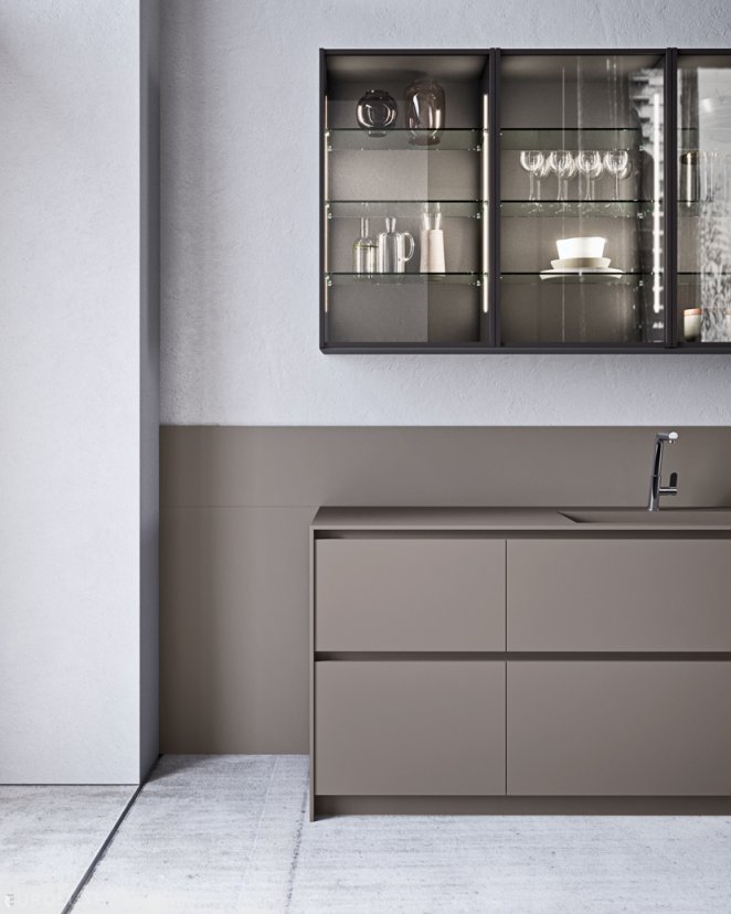 Moka - chicago kitchen cabinets, minimalistic kitchen, modern european kitchen, Moka, Pedini, european kitchen, italian kitchen, modern kitchen