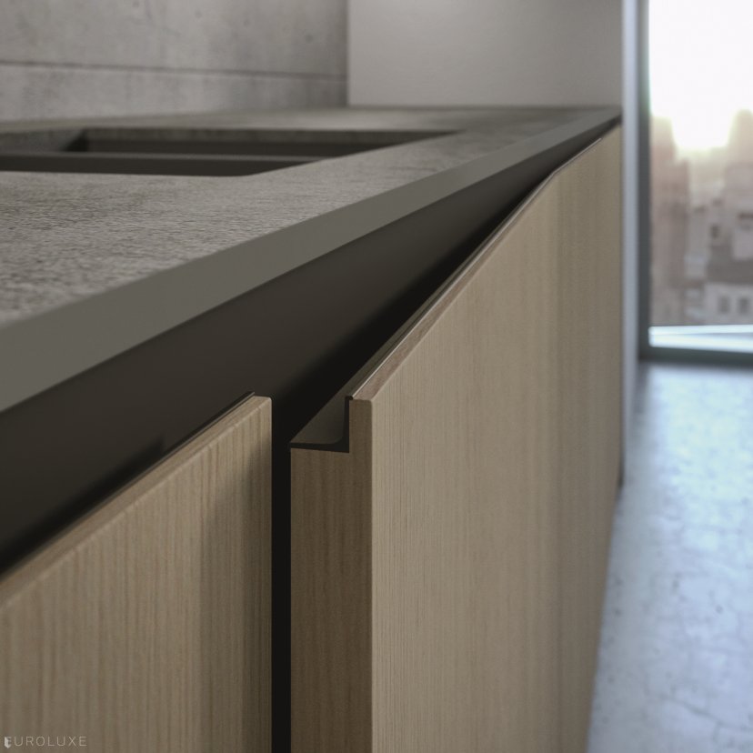 AK Project in Sesamo and Etna Textured Melamine - dining furniture, modern design, kitchen Chicago, contemporary kitchen, arrital, modern kitchen cabinets, chicago italian cabinets, urban interior, arrital cabinets chicago, ak project, italian