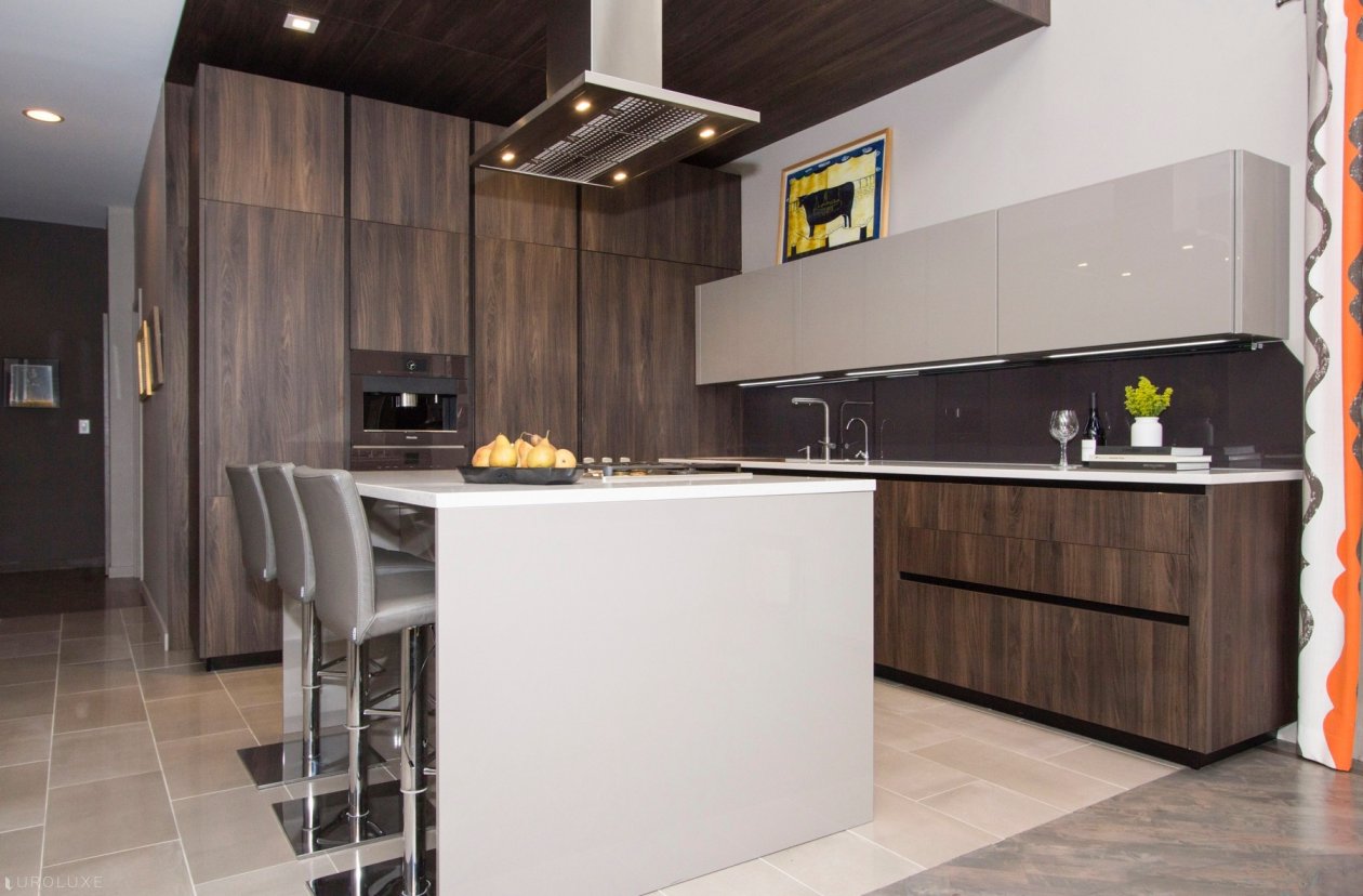Chicago | East Village Kitchen & Master Bath - Modern laminated kitchen, Italian laminated cabinets