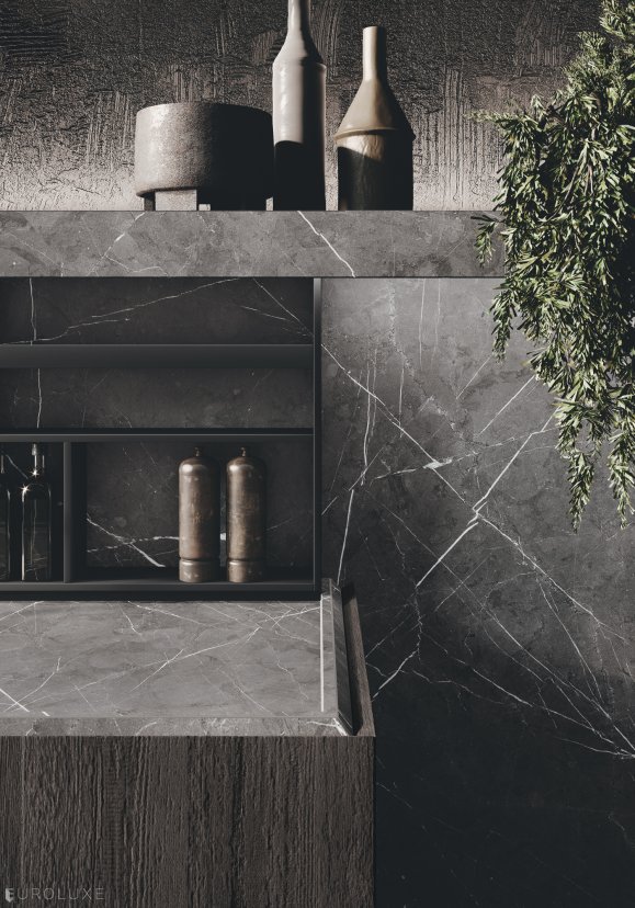 Bluna - modern kitchen, kitchen cabinets, black kitchen, Binova cabinets chicago, european kitchen, urban interior, custom kitchen cabinets, dining furniture, contemporary kitchen, wooden kitchen, modern design, minimalistic kitchen, italian, Bluna by Binova, kitchen Chicago