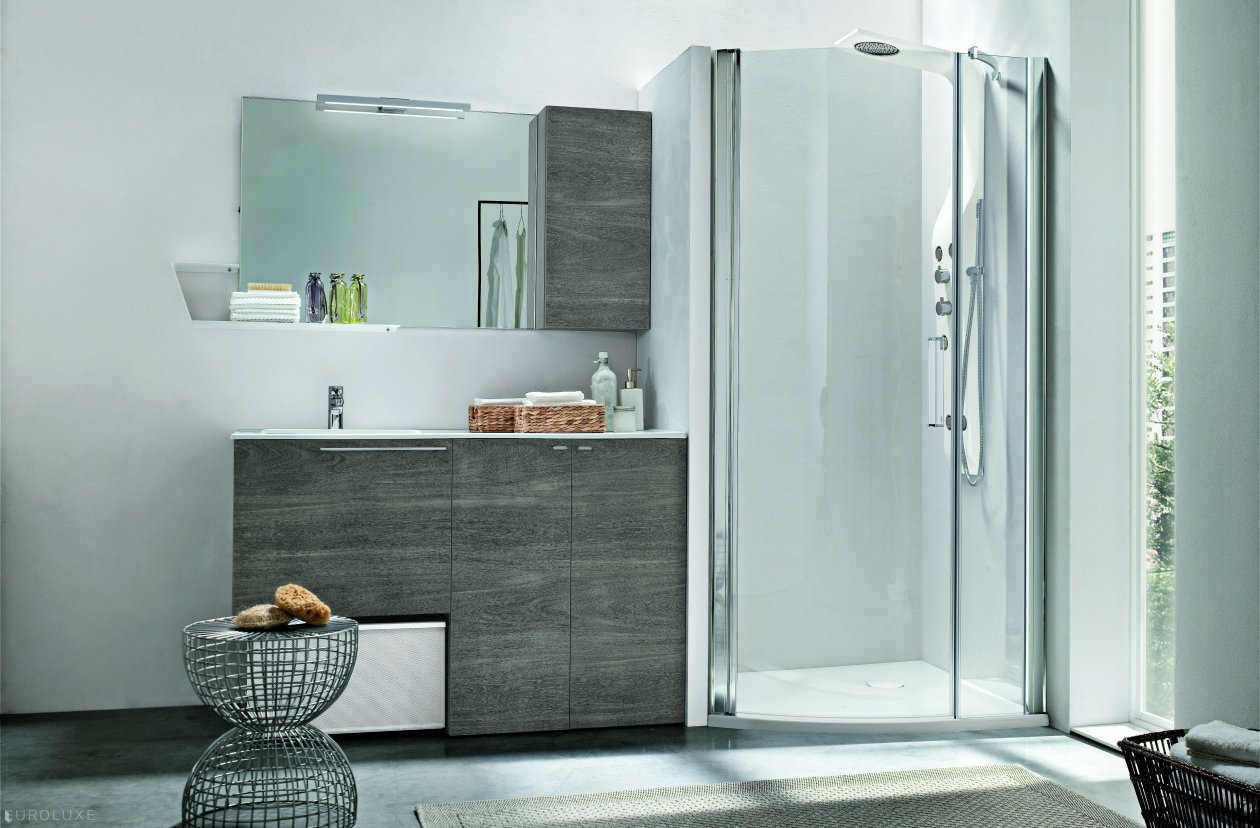 Lavanderia - bathroom tile, bathroom armoire, bathroom decor, bathroom bench, bathroom mirrors, Lavanderia Bathroom, bathroom accessories, 