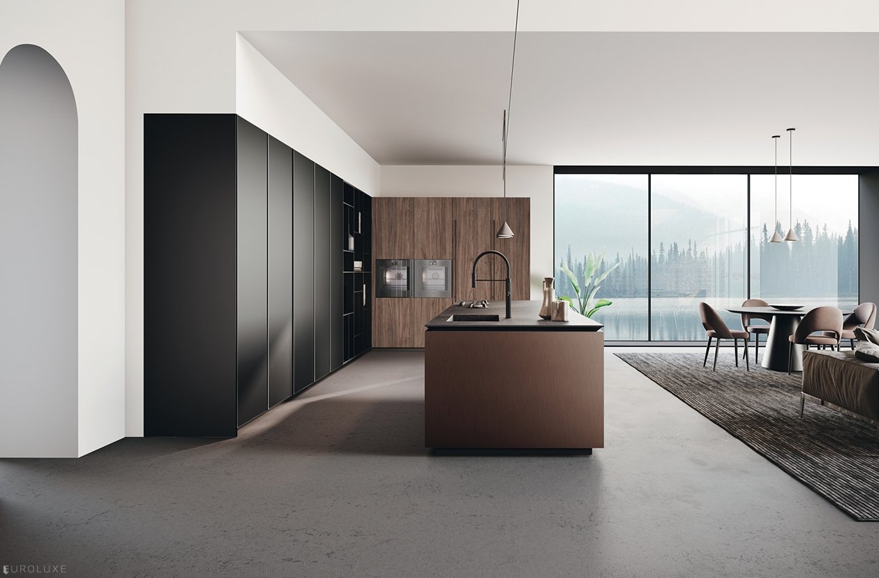 Bluna - european kitchen, kitchen Chicago, Binova cabinets chicago, Bluna by Binova, modern kitchen, minimalistic kitchen, italian, black kitchen, wooden kitchen, kitchen cabinets, dining furniture, modern design, custom kitchen cabinets, contemporary kitchen, urban interior