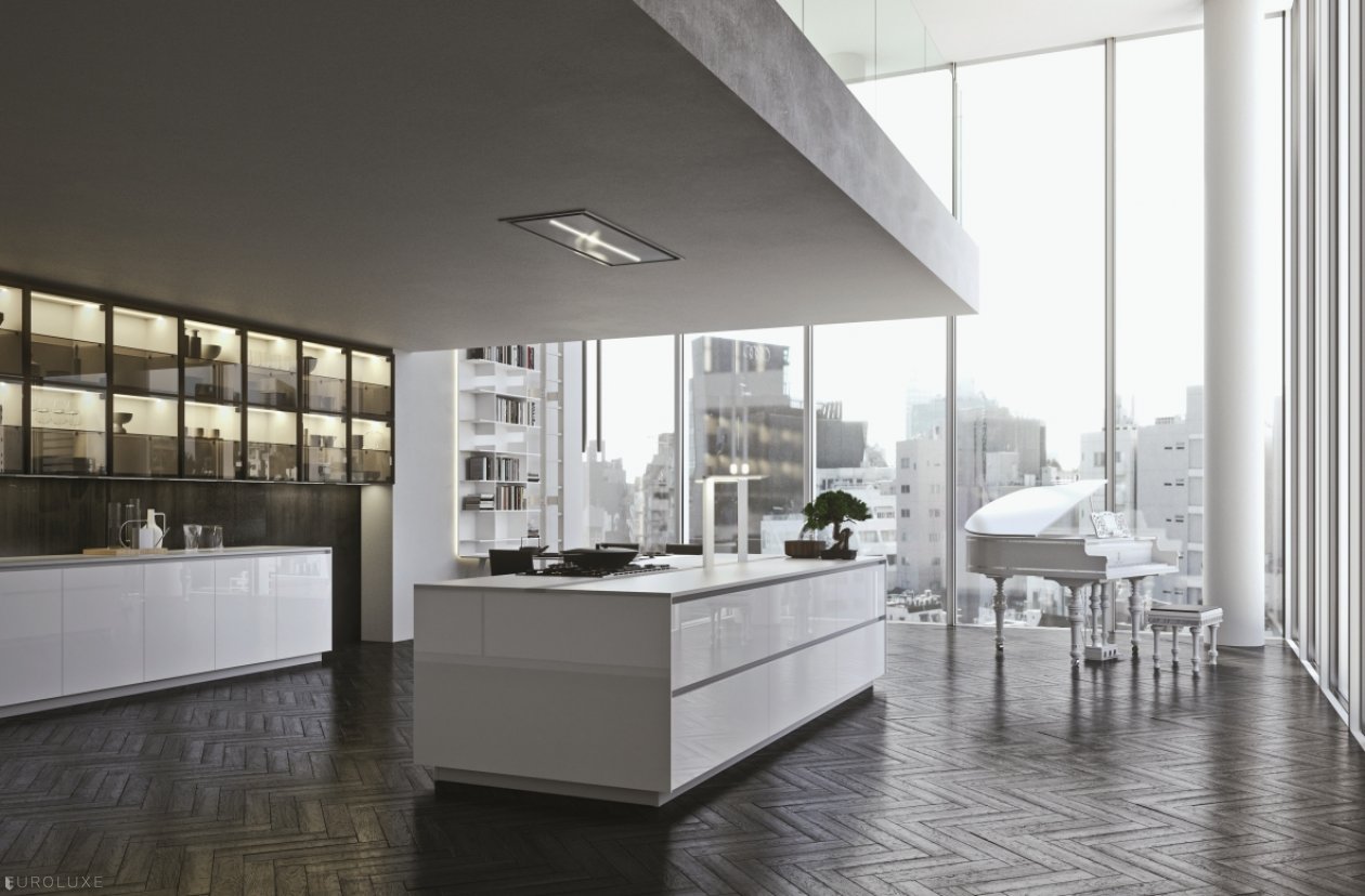 AK Project in White High Gloss Tecnlox - urban interior, modern design, chicago italian cabinets, kitchen Chicago, ak project, arrital, contemporary kitchen, italian, modern kitchen cabinets, dining furniture, arrital cabinets chicago