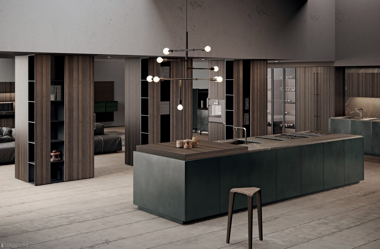 Scava - wooden kitchen, Binova cabinets chicago, dining furniture, Scava by Binova, italian, kitchen cabinets, modern kitchen, minimalistic kitchen, kitchen Chicago, black kitchen, urban interior, european kitchen, contemporary kitchen, custom kitchen cabinets, modern design