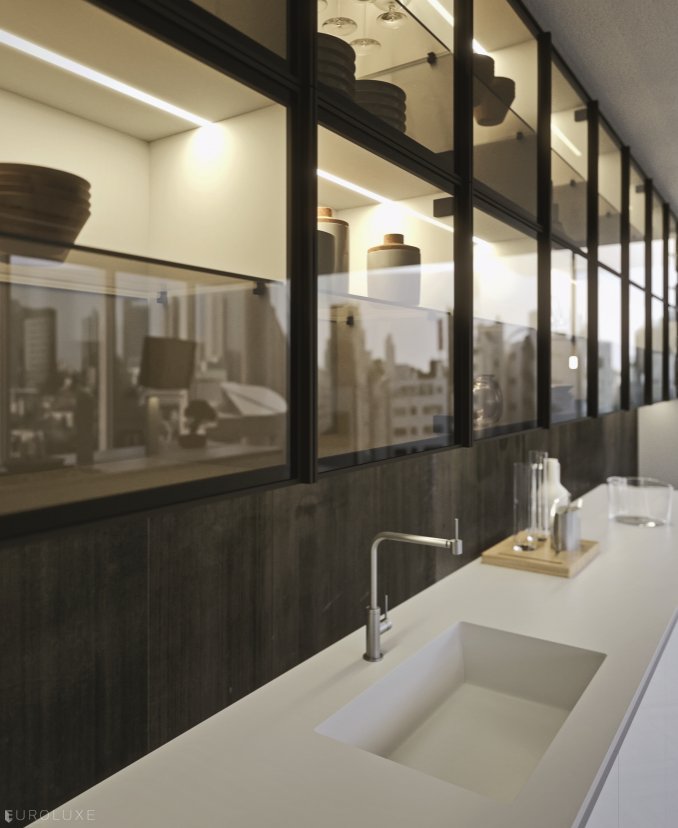 AK Project in White High Gloss Tecnlox - italian, urban interior, chicago italian cabinets, ak project, modern design, kitchen Chicago, arrital cabinets chicago, modern kitchen cabinets, dining furniture, arrital, contemporary kitchen