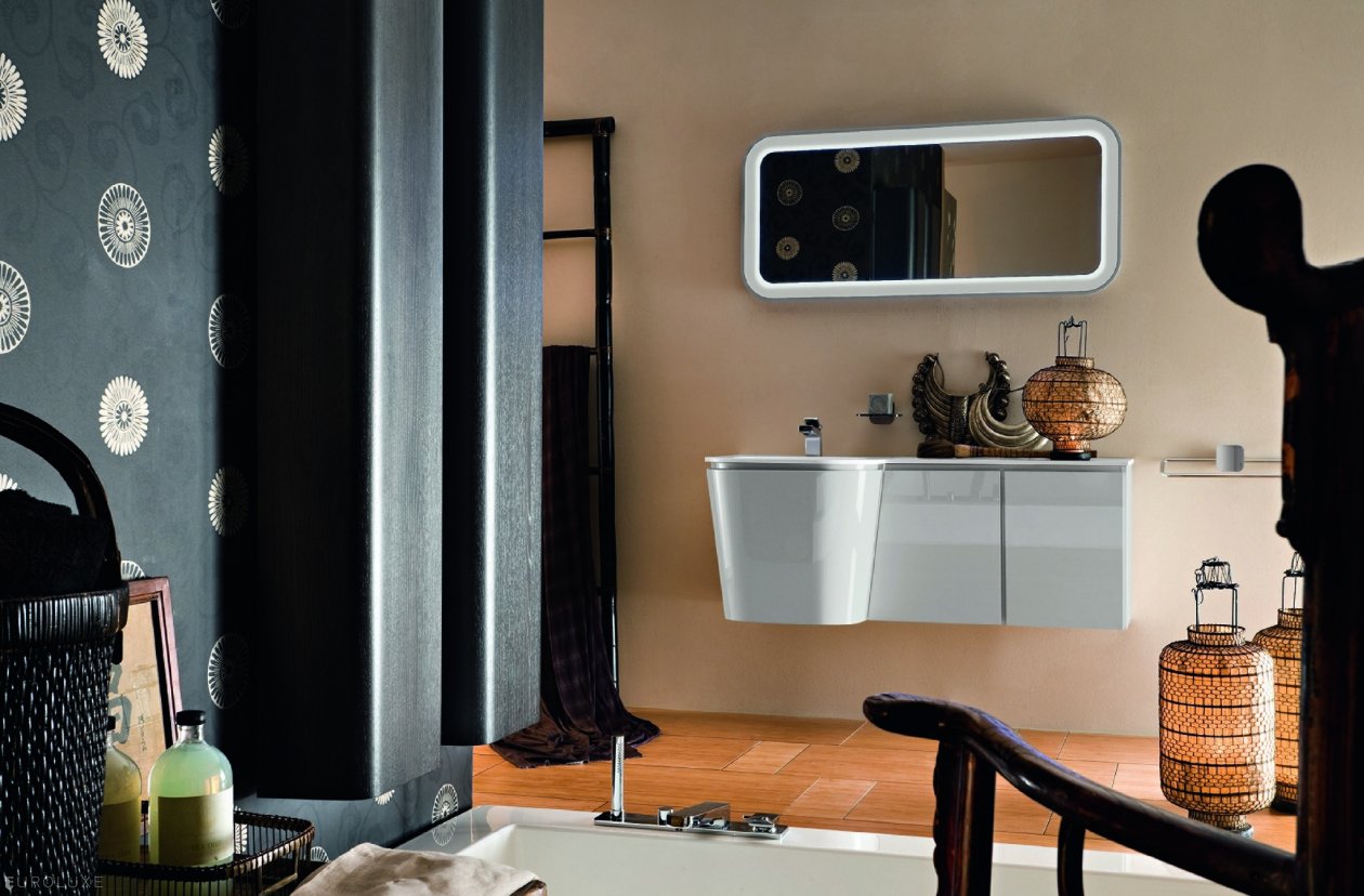 Suede - deep bath, Chicago furniture, bathroom chandeliers, , bathroom bidet, shower, bathroom ensembles, Suede bathroom, urban interior, bathroom doors, modern bathroom