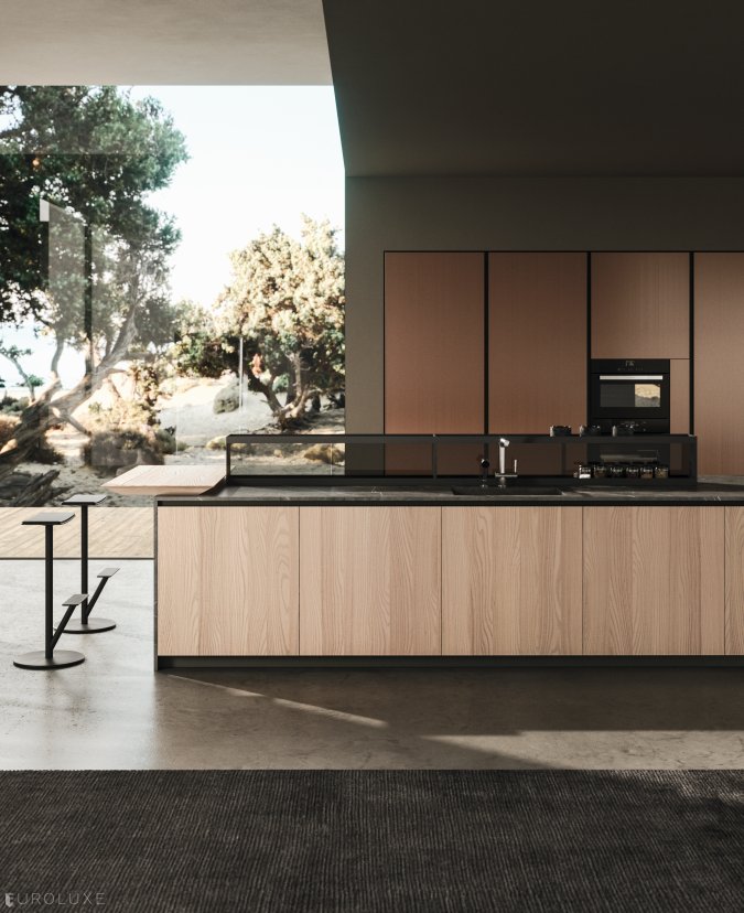 AK 04 in Olmo Naturale  - chicago italian cabinets, arrital cabinets chicago, modern design, kitchen Chicago, ak project, dining furniture, modern kitchen cabinets, urban interior, arrital, italian, contemporary kitchen