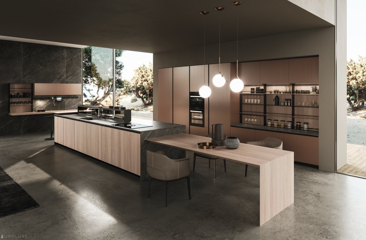 AK 04 in Olmo Naturale  - arrital, modern kitchen cabinets, chicago italian cabinets, modern design, italian, arrital cabinets chicago, kitchen Chicago, dining furniture, urban interior, ak project, contemporary kitchen