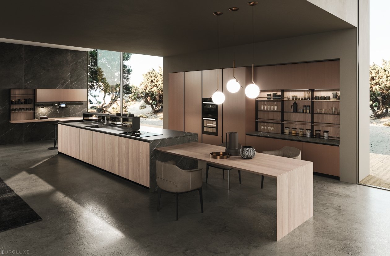 AK 04 in Olmo Naturale  - modern design, arrital cabinets chicago, urban interior, arrital, kitchen Chicago, ak project, dining furniture, modern kitchen cabinets, italian, contemporary kitchen, chicago italian cabinets