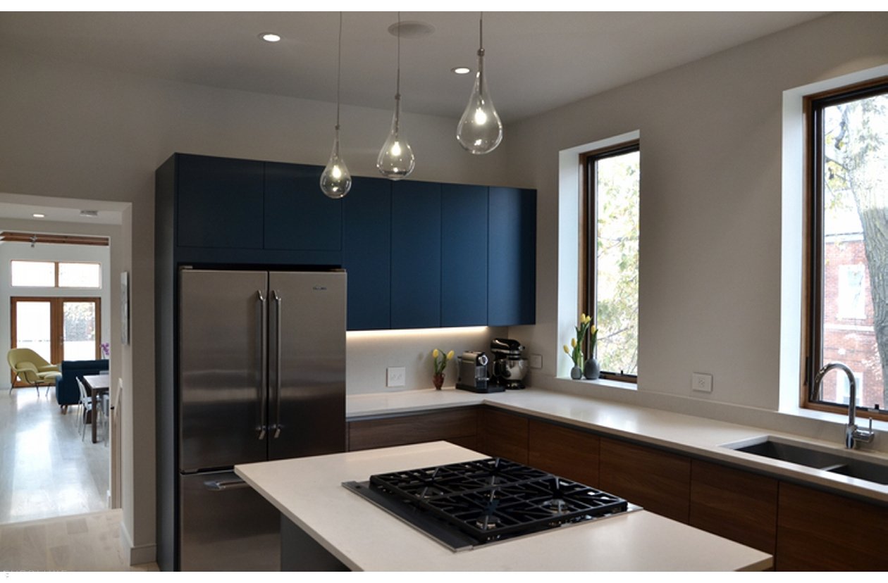 Chicago | Bucktown Kitchen - interior design firm chicago, kitchen island, modern home, wood furniture, dining room interior, cabinets, Bucktown Kitchen