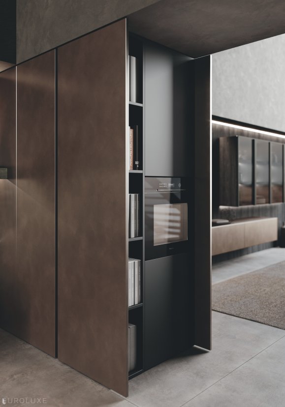 Bluna - modern design, wooden kitchen, black kitchen, italian, Bluna by Binova, european kitchen, custom kitchen cabinets, minimalistic kitchen, dining furniture, contemporary kitchen, modern kitchen, kitchen cabinets, Binova cabinets chicago, kitchen Chicago, urban interior