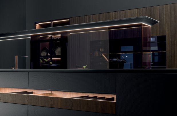Nautila by Arrital - contemporary kitchen, modern design, custom kitchen cabinets, black kitchen, italian, urban interior, european kitchen, minimalistic kitchen, kitchen cabinets, dining furniture, wooden kitchen, kitchen Chicago, Nautila arrital, modern kitchen, arrital cabinets chicago