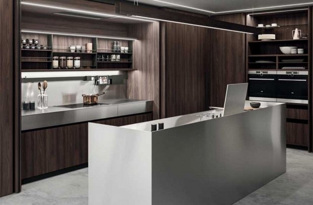 Nautila by Arrital - contemporary kitchen, modern design, wooden kitchen, kitchen cabinets, european kitchen, italian, modern kitchen, black kitchen, Nautila arrital, urban interior, custom kitchen cabinets, arrital cabinets chicago, dining furniture, minimalistic kitchen, kitchen Chicago
