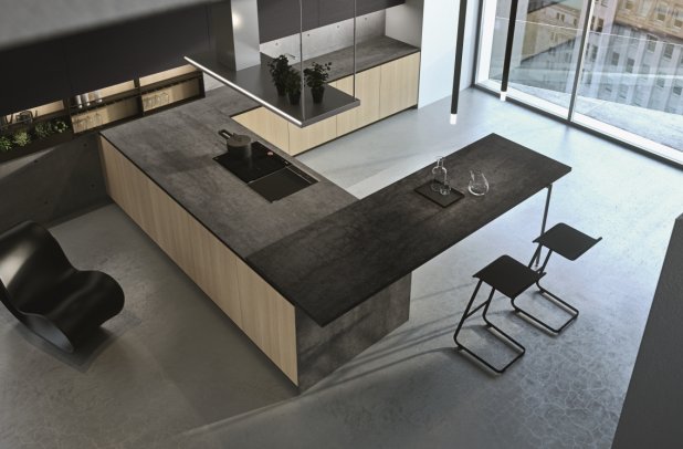 AK Project in Sesamo and Etna Textured Melamine by Arrital - urban interior, ak project, arrital, modern design, modern kitchen cabinets, dining furniture, chicago italian cabinets, arrital cabinets chicago, kitchen Chicago, contemporary kitchen, italian