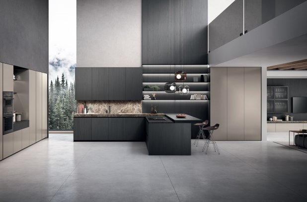 Bluna by Binova - modern kitchen, urban interior, wooden kitchen, minimalistic kitchen, dining furniture, Binova cabinets chicago, kitchen Chicago, black kitchen, Bluna by Binova, modern design, kitchen cabinets, italian, european kitchen, custom kitchen cabinets, contemporary kitchen