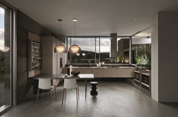 AK Project in Basalto Melamine & Tecnomatt Office by Arrital - arrital cabinets chicago, ak project, italian, dining furniture, contemporary kitchen, modern design, modern kitchen cabinets, arrital, kitchen Chicago, chicago italian cabinets, urban interior